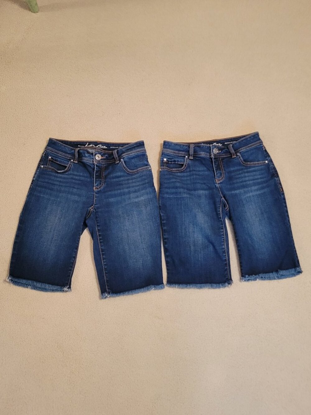 Bundle of 2 pairs of INC Blue Denim Bermuda Shorts, Size 0